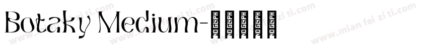 Botaky Medium字体转换